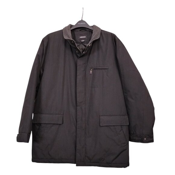 Aberdeen Collection | Men's Winter Coat Parka Front Zip/Snap Black | Size XL - Picture 1 of 10